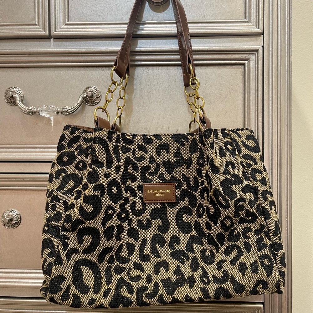 Leopard Print Tote Bag